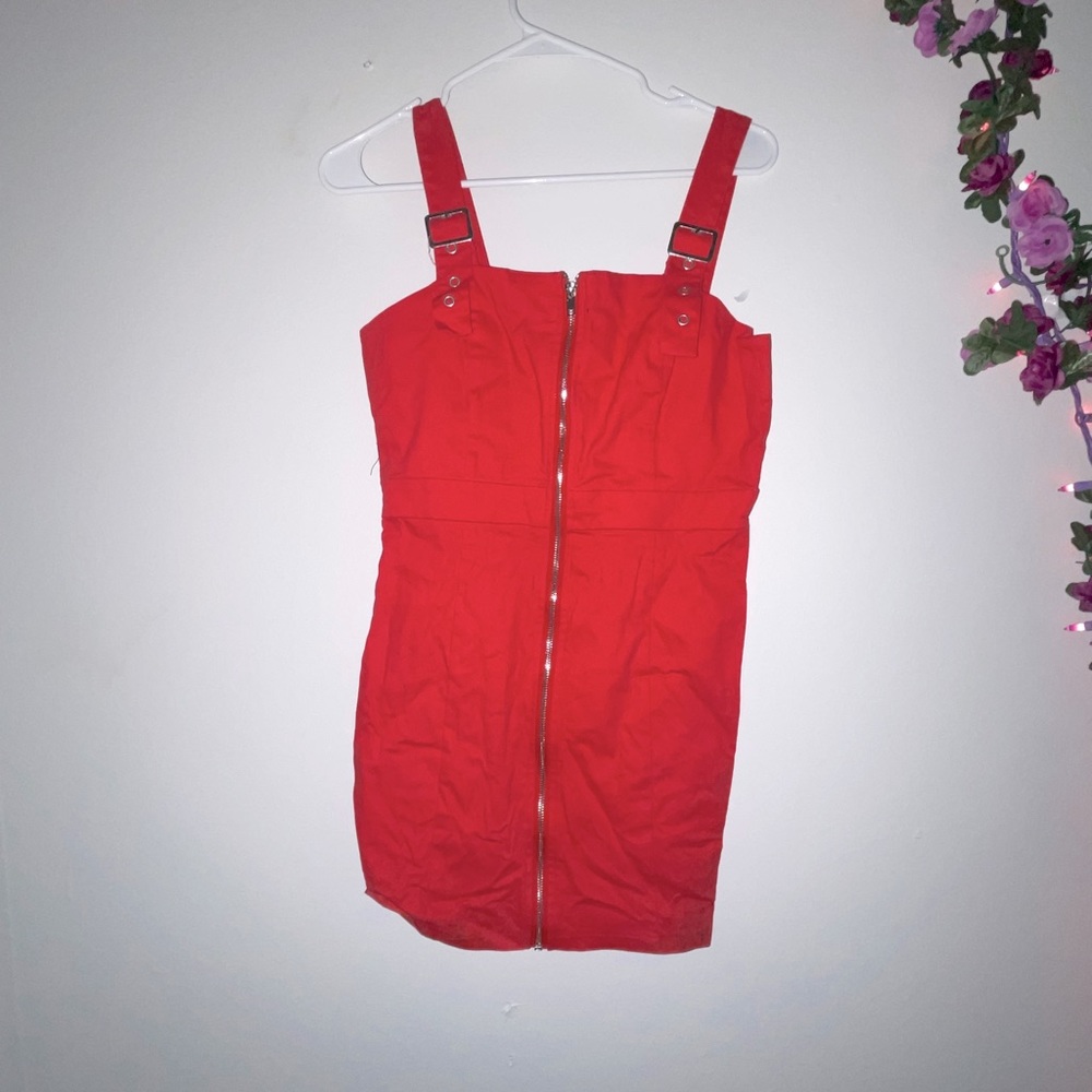 Red Zip up dress